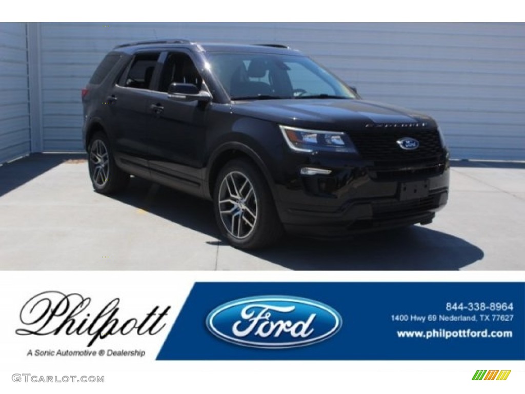 2018 Explorer Sport 4WD - Shadow Black / Ebony Black photo #1