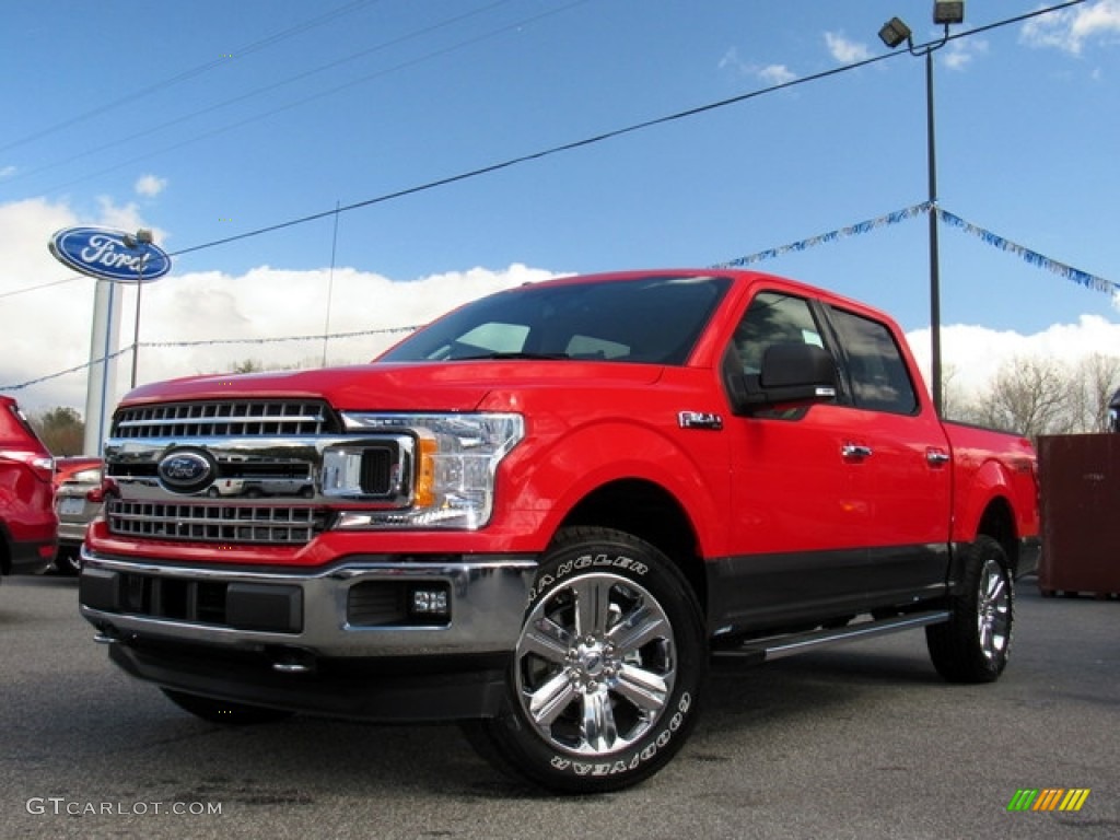 2018 F150 XLT SuperCrew 4x4 - Race Red / Earth Gray photo #1