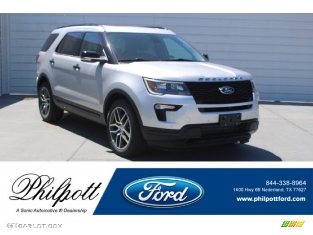 2018 Explorer Sport 4WD - Ingot Silver / Ebony Black photo #1