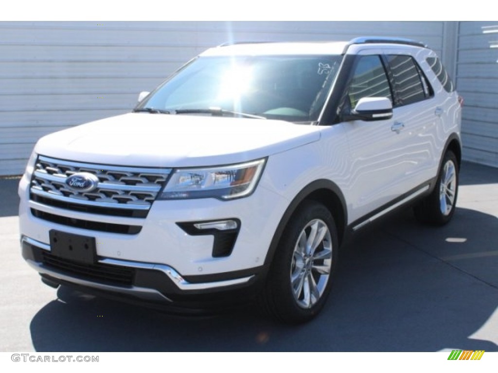 2018 Explorer Limited - White Platinum / Ebony Black photo #3