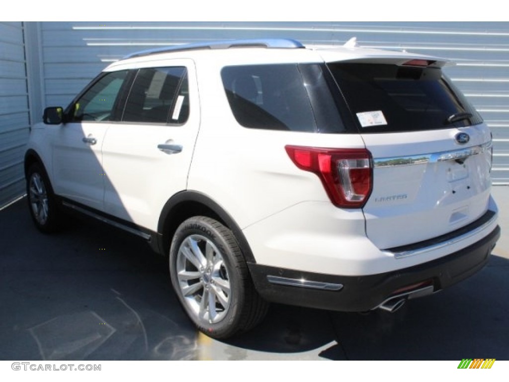 2018 Explorer Limited - White Platinum / Ebony Black photo #7