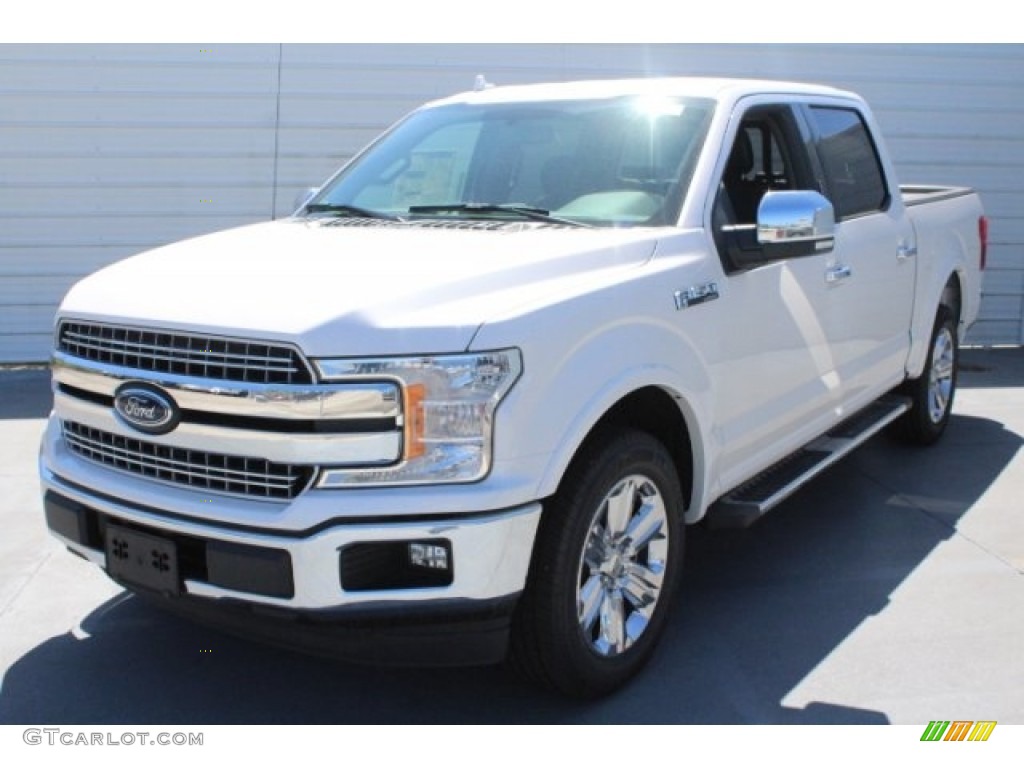 2018 F150 Lariat SuperCrew - White Platinum / Black photo #3