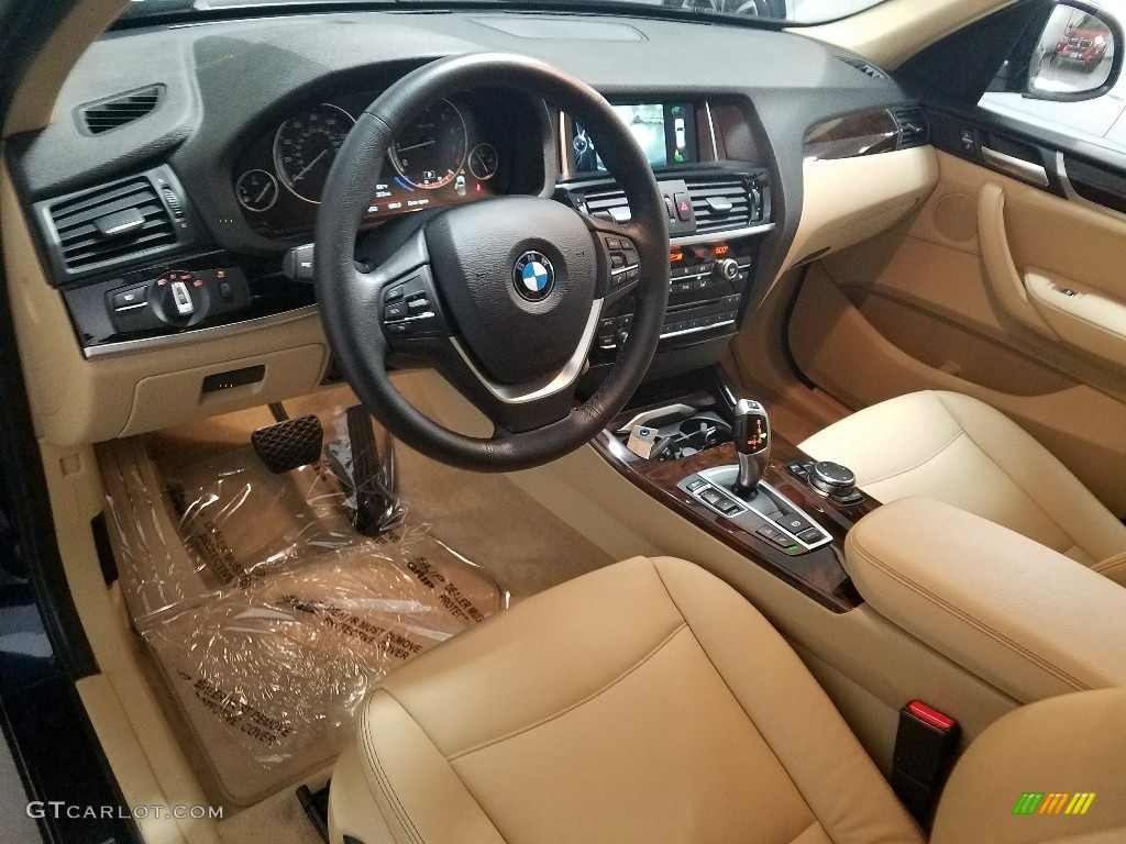 2015 X3 xDrive28i - Deep Sea Blue Metallic / Sand Beige photo #13