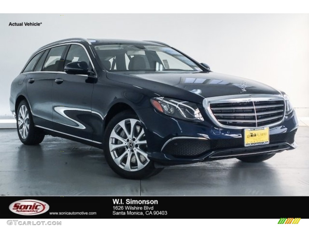 2018 E 400 4Matic Wagon - Lunar Blue Metallic / Nut Brown/Espresso photo #1