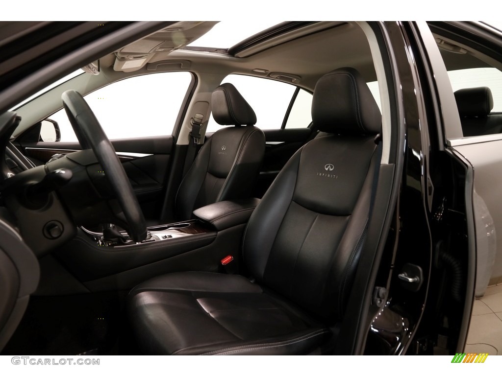 2014 Q 50 3.7 AWD Premium - Malbec Black / Graphite photo #5