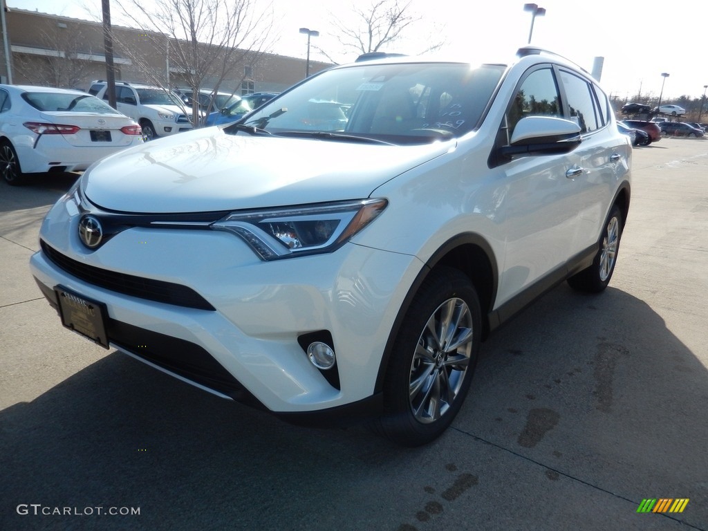 2018 RAV4 Limited AWD - Blizzard White Pearl / Nutmeg photo #1