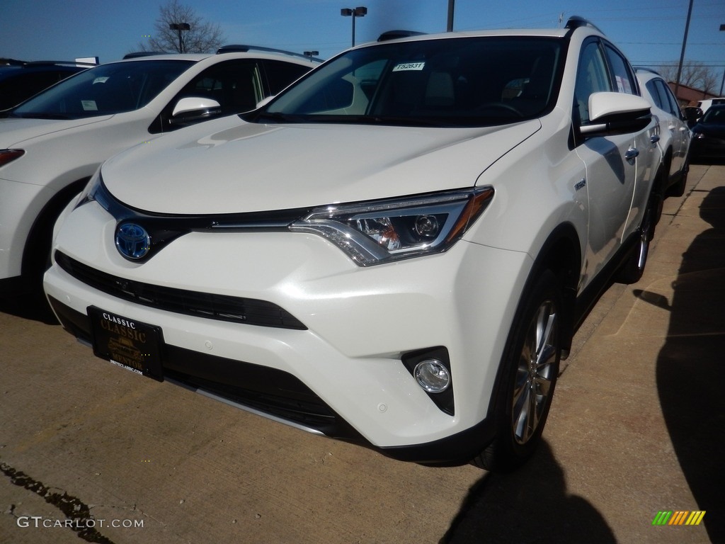 2018 RAV4 Limited AWD Hybrid - Blizzard White Pearl / Ash photo #1