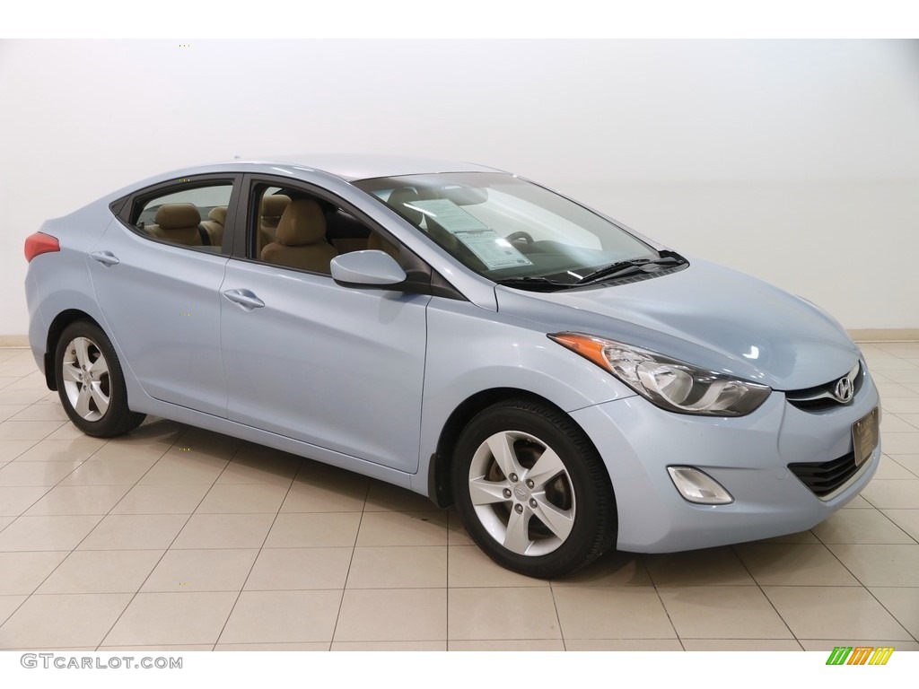 2012 Elantra GLS - Blue Sky Metallic / Beige photo #1