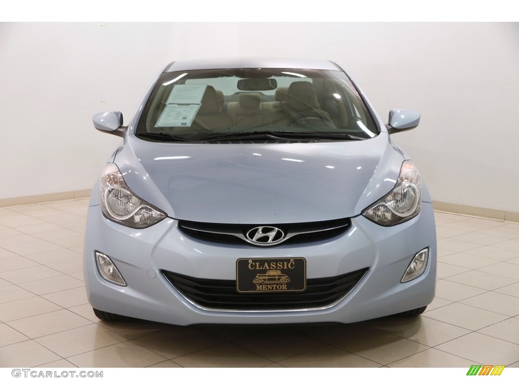 2012 Elantra GLS - Blue Sky Metallic / Beige photo #2