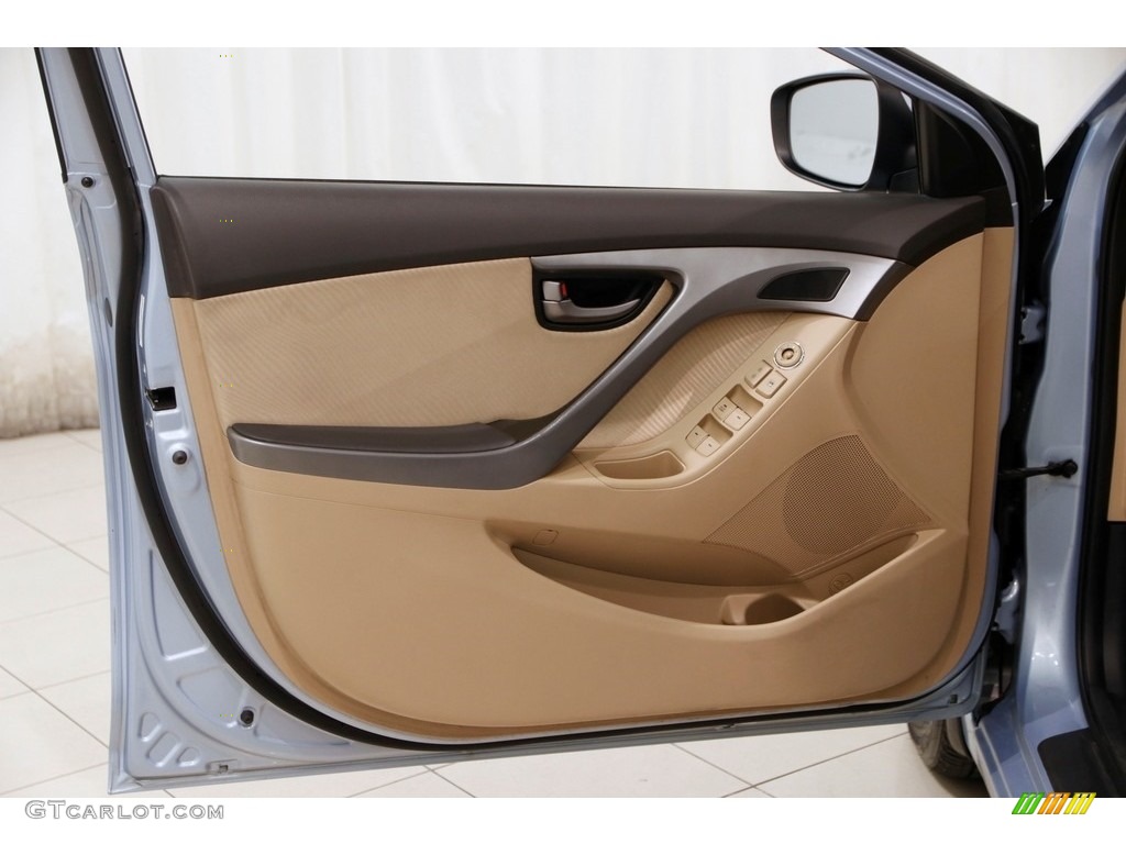 2012 Elantra GLS - Blue Sky Metallic / Beige photo #4