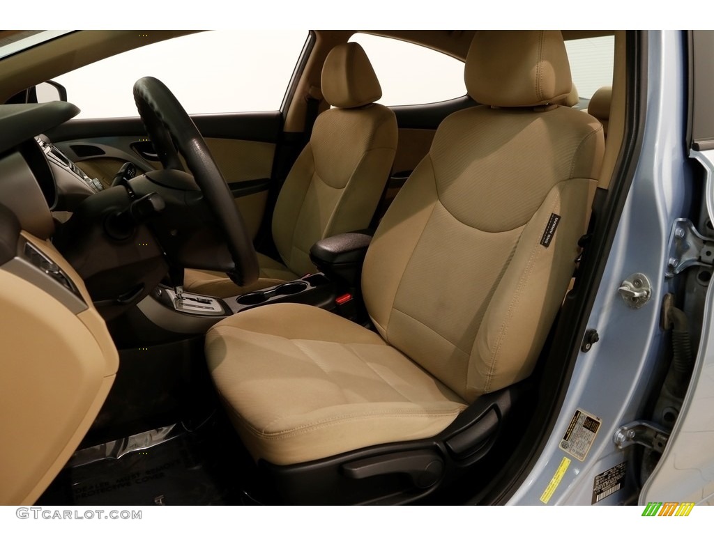 2012 Elantra GLS - Blue Sky Metallic / Beige photo #6