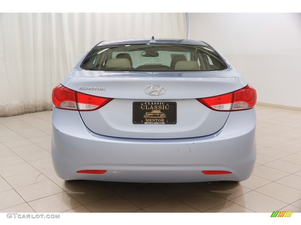 2012 Elantra GLS - Blue Sky Metallic / Beige photo #17