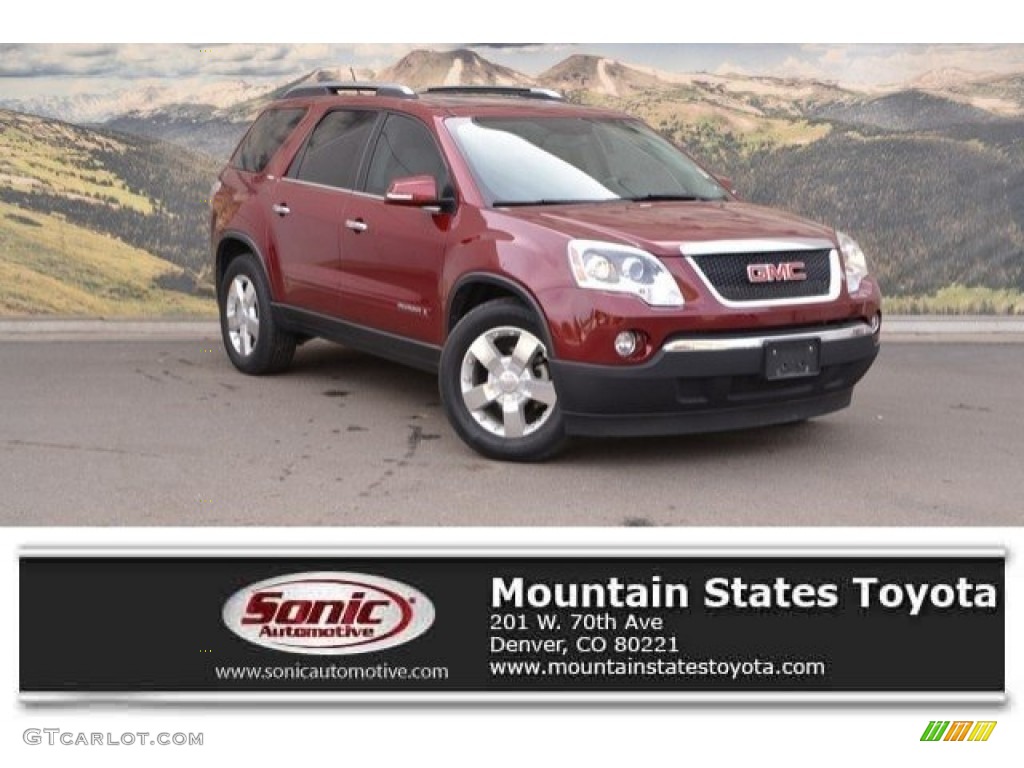 2008 Acadia SLT AWD - Red Jewel / Light Titanium photo #1