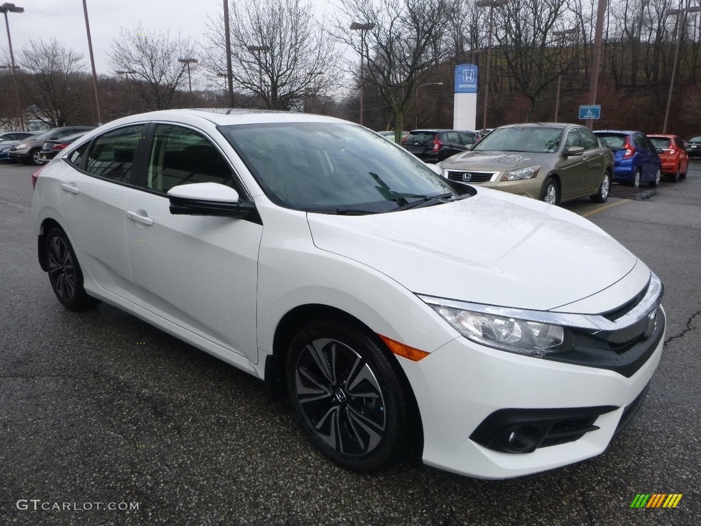 White Orchid Pearl 2018 Honda Civic EX-L Sedan Exterior Photo #126388278