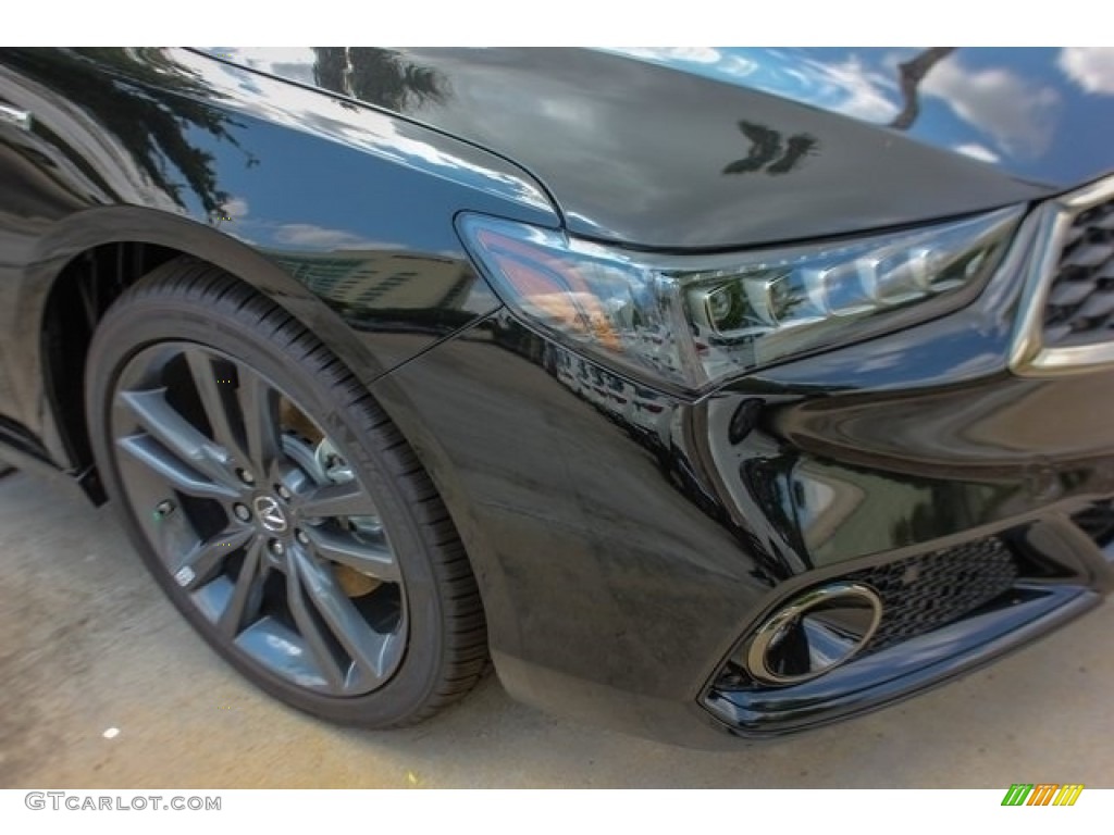 2018 TLX V6 SH-AWD A-Spec Sedan - Crystal Black Pearl / Red photo #11