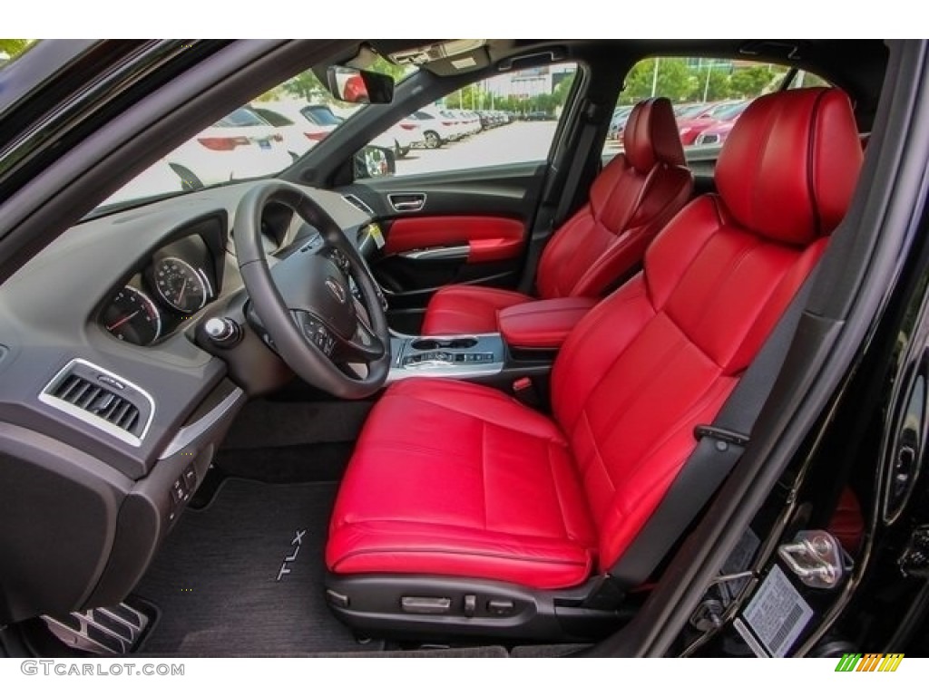 Red Interior 2018 Acura TLX V6 SH-AWD A-Spec Sedan Photo #126395529