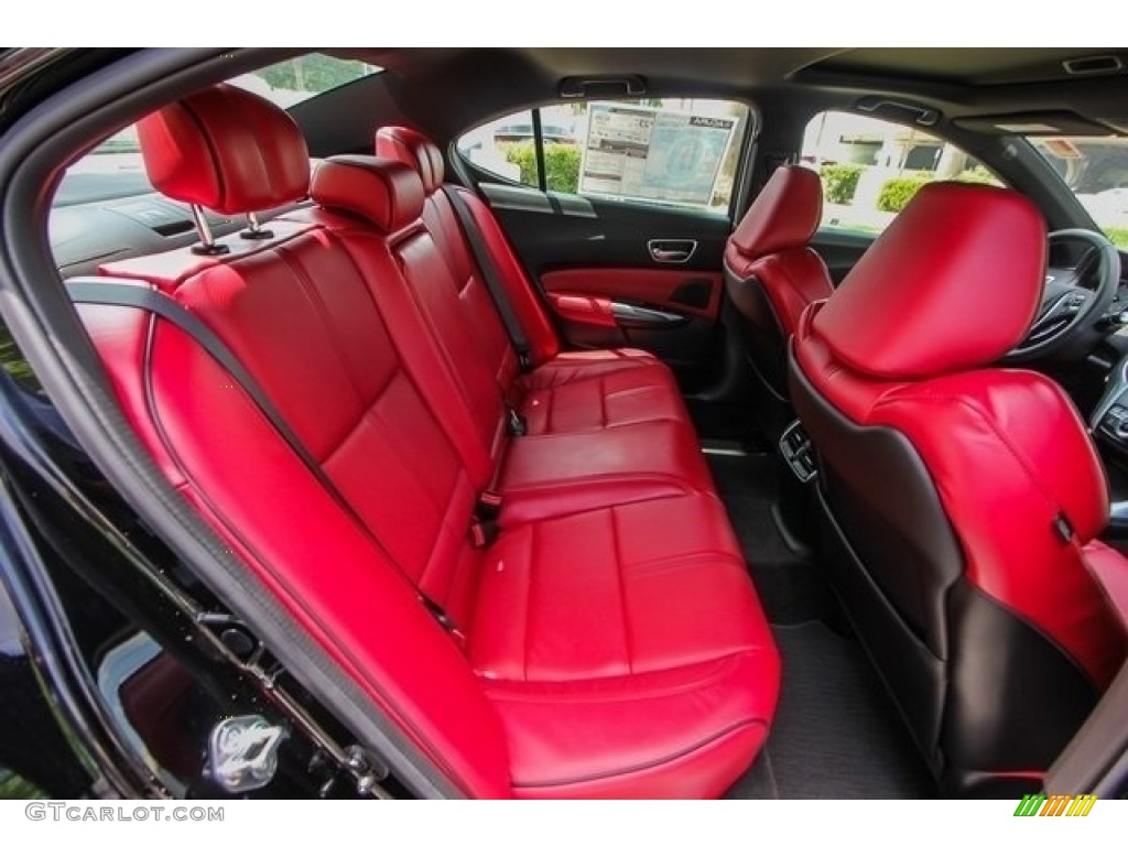 Red Interior 2018 Acura TLX V6 SH-AWD A-Spec Sedan Photo #126395628
