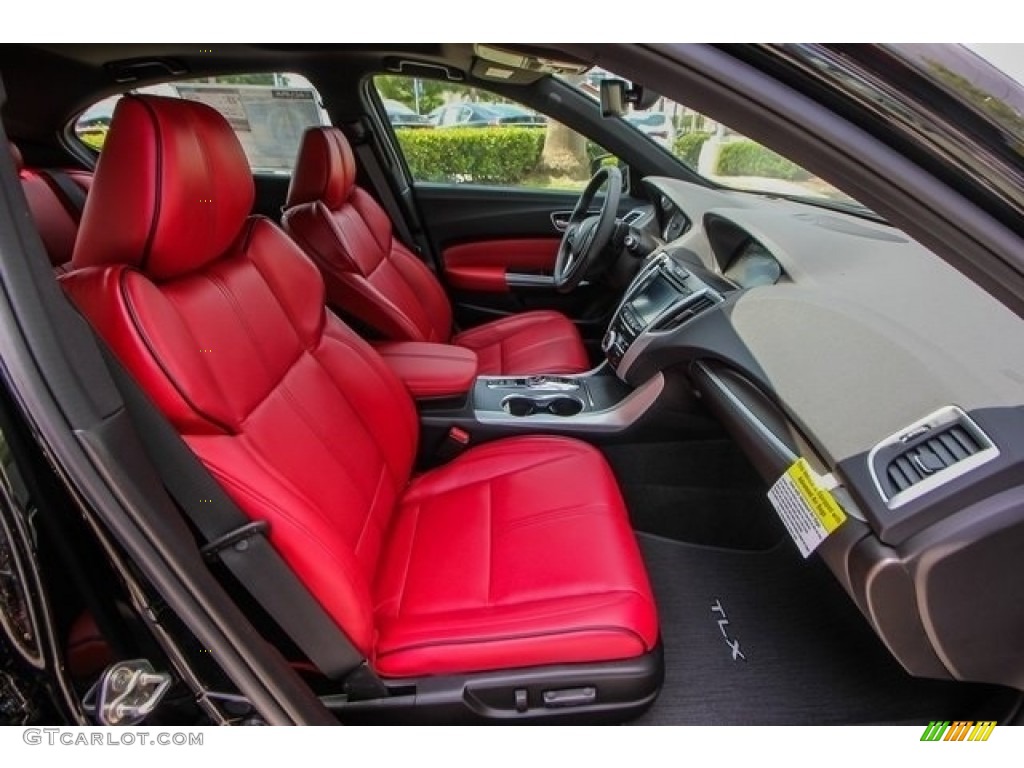 Red Interior 2018 Acura TLX V6 SH-AWD A-Spec Sedan Photo #126395664