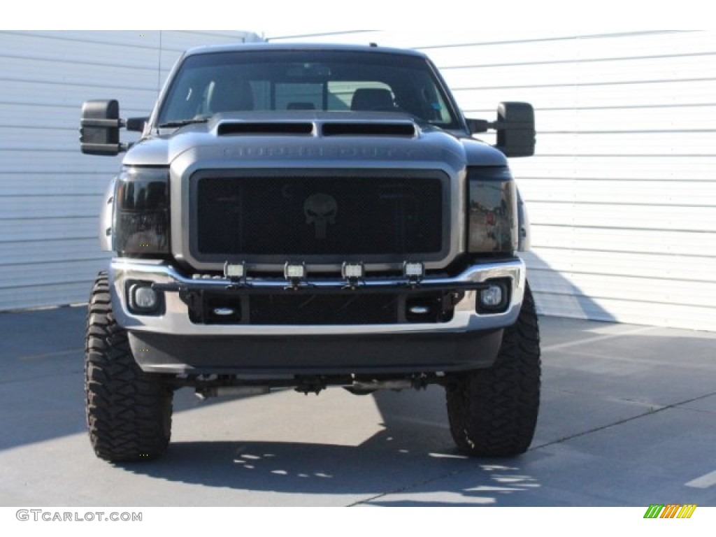 2011 F250 Super Duty Lariat Crew Cab 4x4 - Sterling Grey Metallic / Black Two Tone Leather photo #2