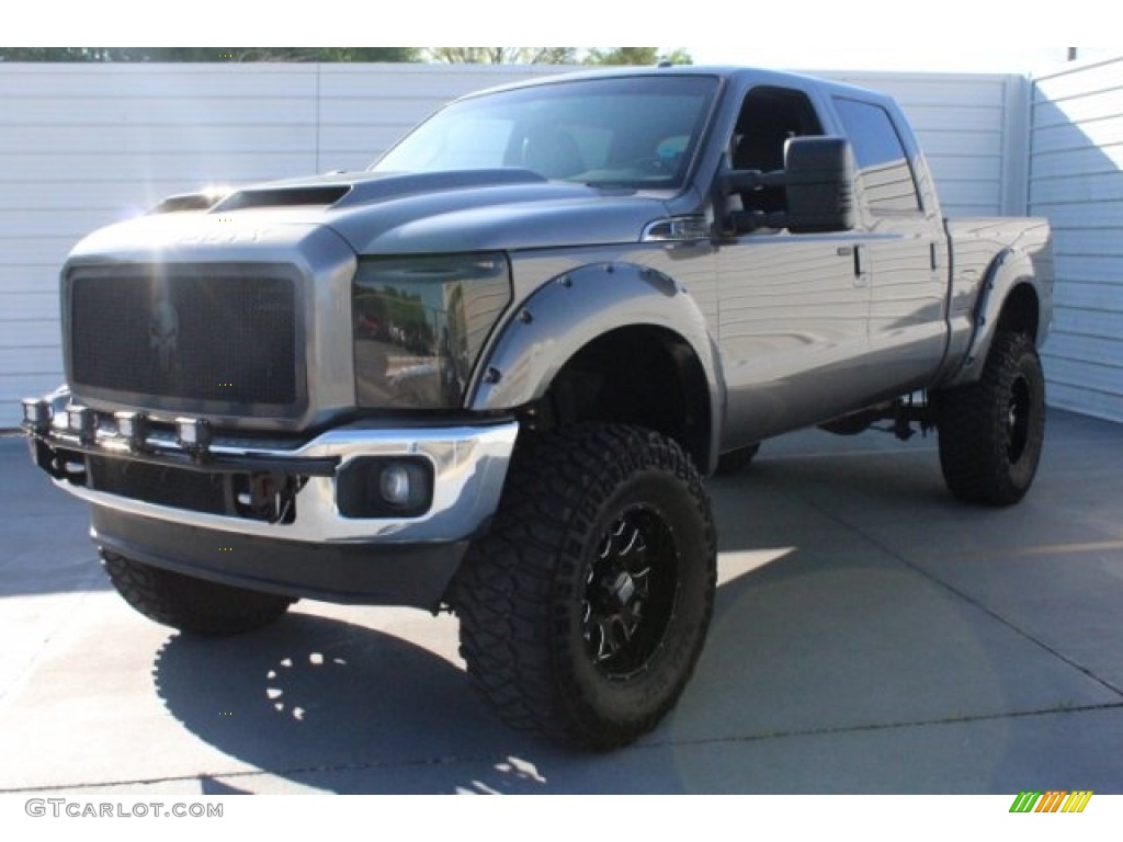 2011 F250 Super Duty Lariat Crew Cab 4x4 - Sterling Grey Metallic / Black Two Tone Leather photo #3