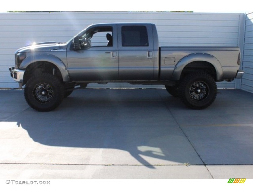 2011 F250 Super Duty Lariat Crew Cab 4x4 - Sterling Grey Metallic / Black Two Tone Leather photo #9