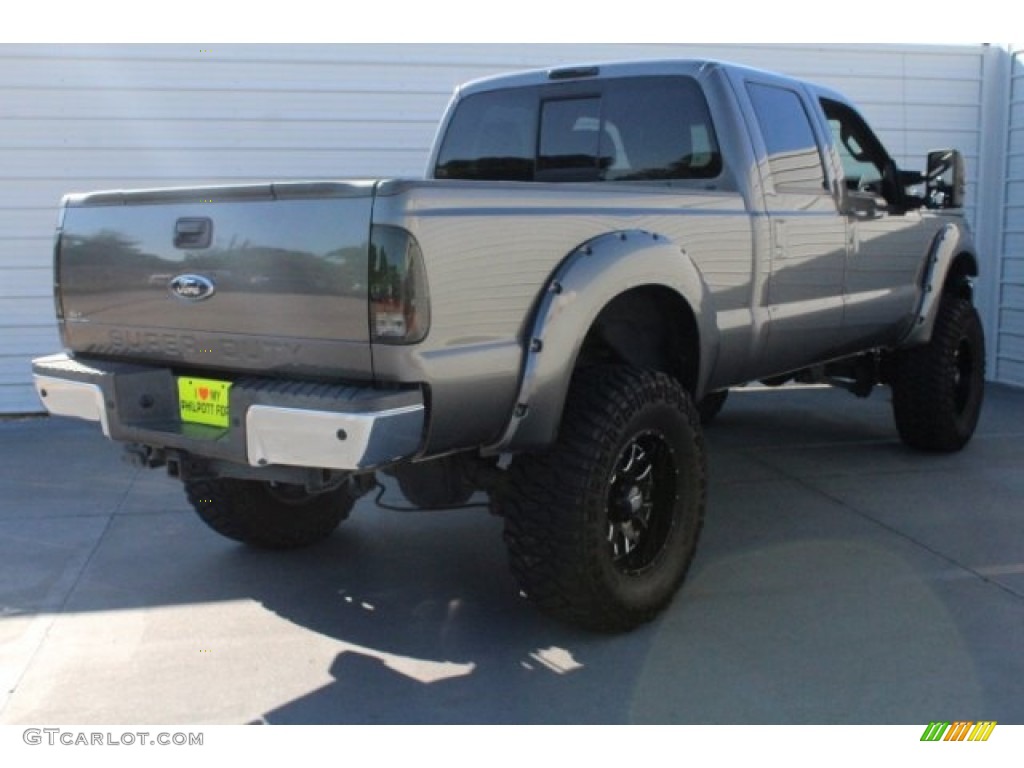 2011 F250 Super Duty Lariat Crew Cab 4x4 - Sterling Grey Metallic / Black Two Tone Leather photo #12