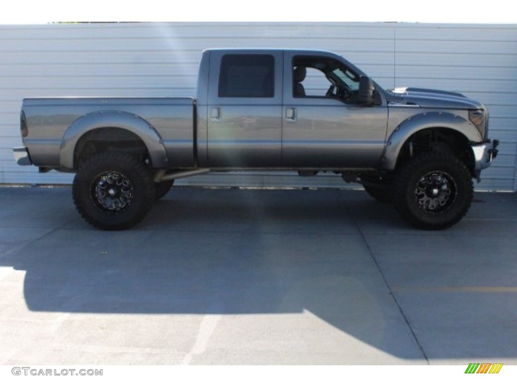 2011 F250 Super Duty Lariat Crew Cab 4x4 - Sterling Grey Metallic / Black Two Tone Leather photo #13