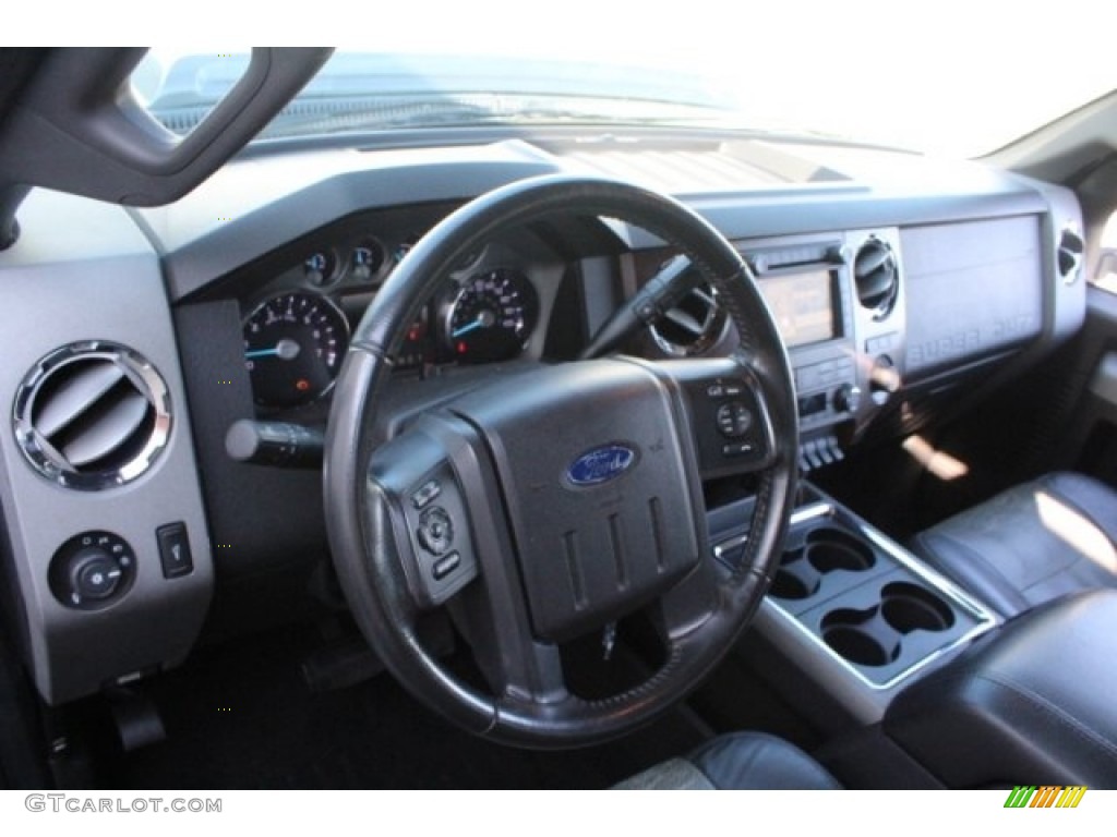 2011 F250 Super Duty Lariat Crew Cab 4x4 - Sterling Grey Metallic / Black Two Tone Leather photo #18