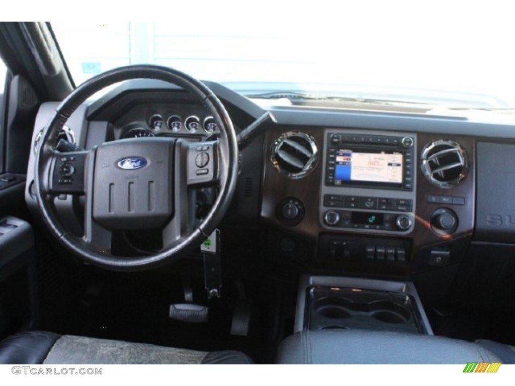 2011 F250 Super Duty Lariat Crew Cab 4x4 - Sterling Grey Metallic / Black Two Tone Leather photo #28