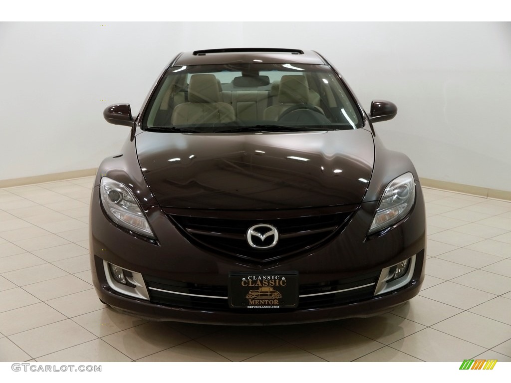 2009 MAZDA6 s Grand Touring - Black Cherry Metallic / Beige photo #2