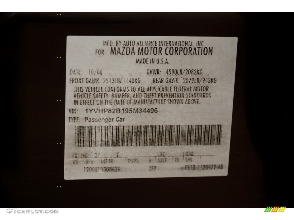 2009 MAZDA6 s Grand Touring - Black Cherry Metallic / Beige photo #21