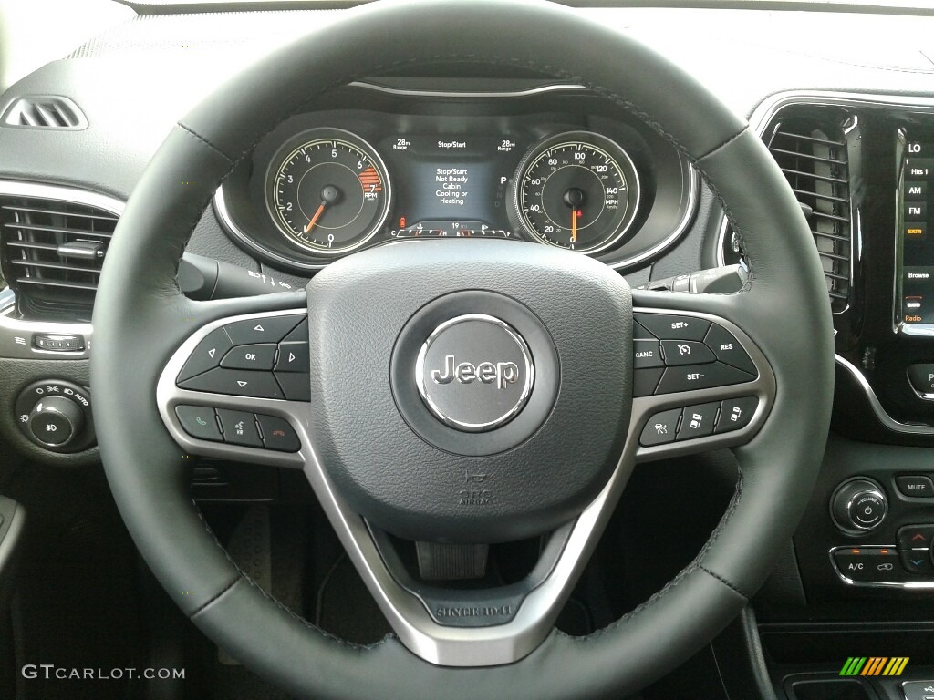 2019 Jeep Cherokee Limited Black Steering Wheel Photo #126413293