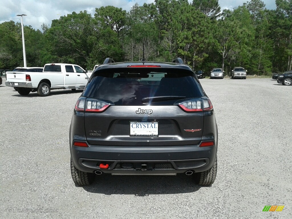 2019 Cherokee Trailhawk 4x4 - Granite Crystal Metallic / Black photo #4