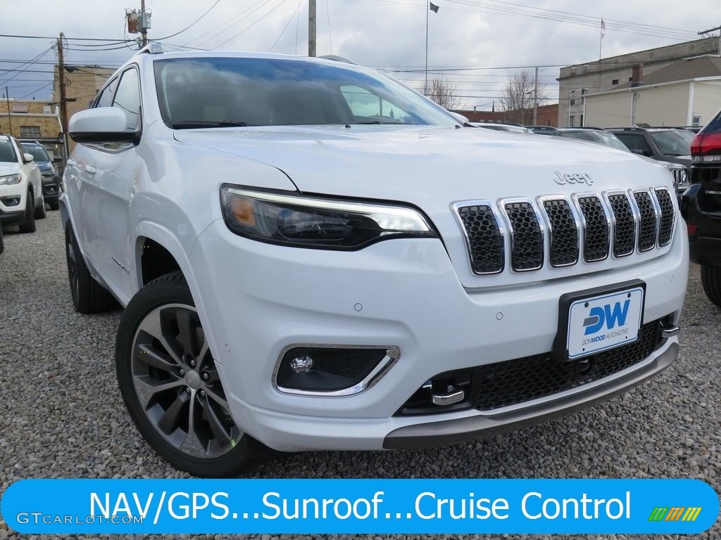 2019 Cherokee Overland 4x4 - Bright White / Black photo #1