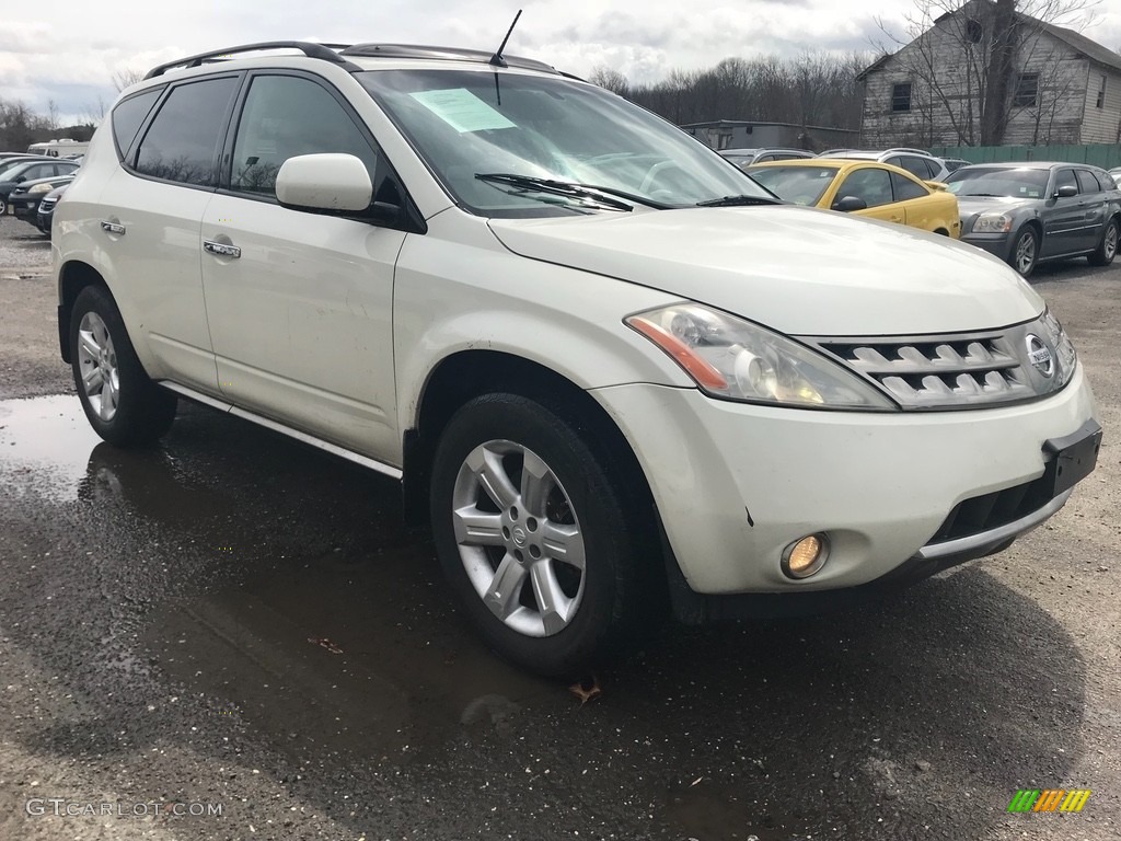 2007 Murano S AWD - Glacier Pearl White / Cafe Latte photo #7