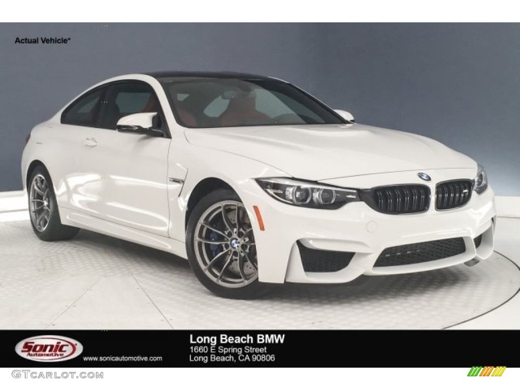 2018 M4 Coupe - Alpine White / Sakhir Orange/Black photo #1