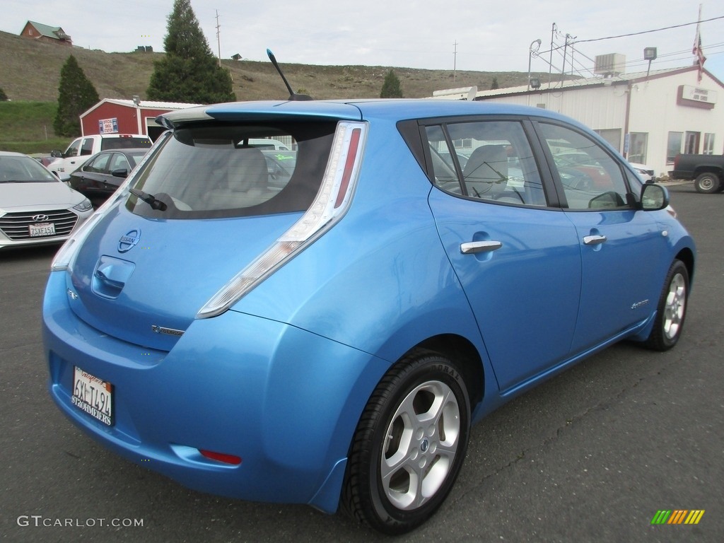 2012 LEAF SL - Blue Ocean / Light Gray photo #7