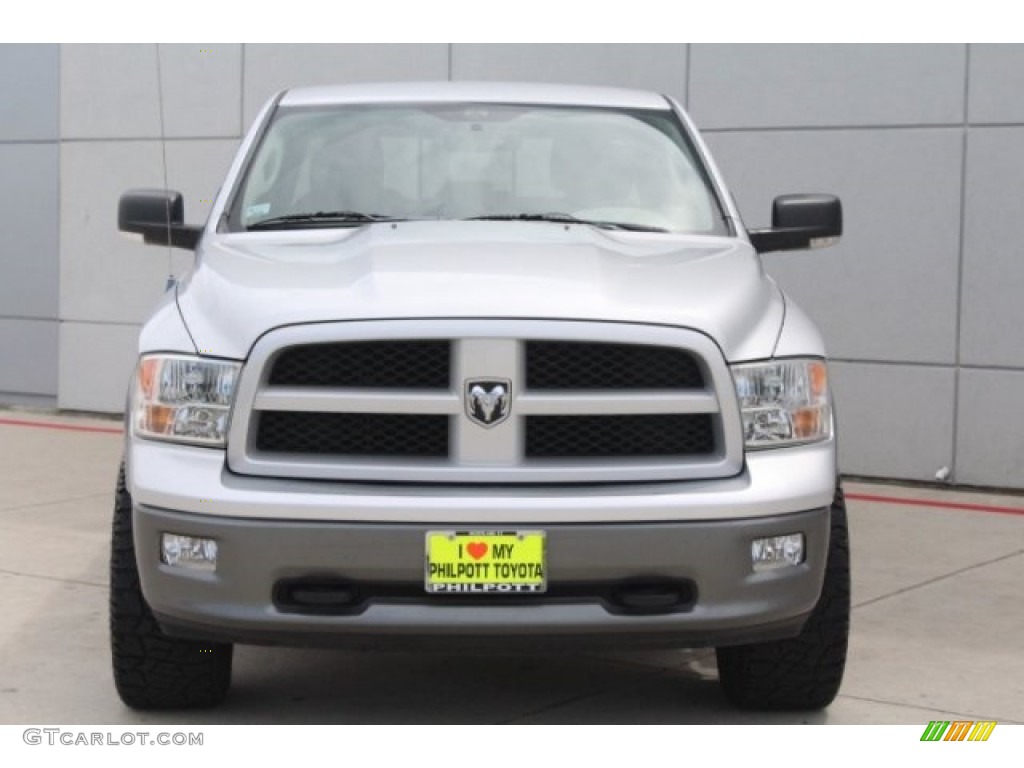 2011 Ram 1500 SLT Outdoorsman Crew Cab 4x4 - Bright Silver Metallic / Dark Slate Gray/Medium Graystone photo #2