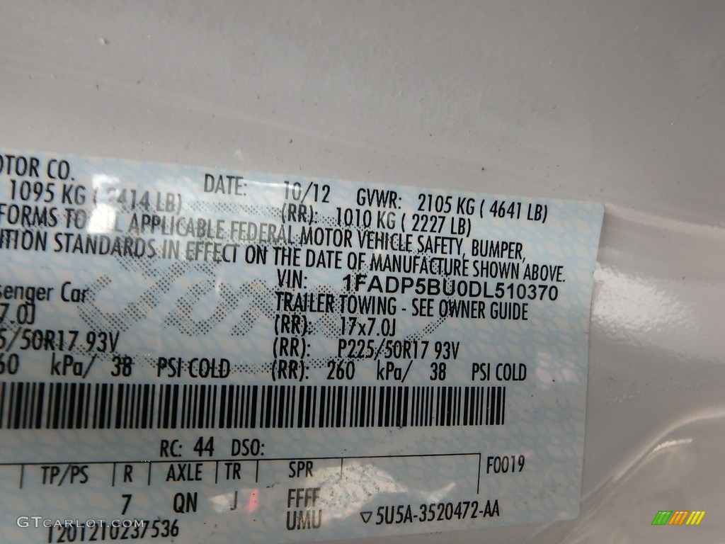 2013 C-Max Hybrid SEL - White Platinum / Charcoal Black photo #3