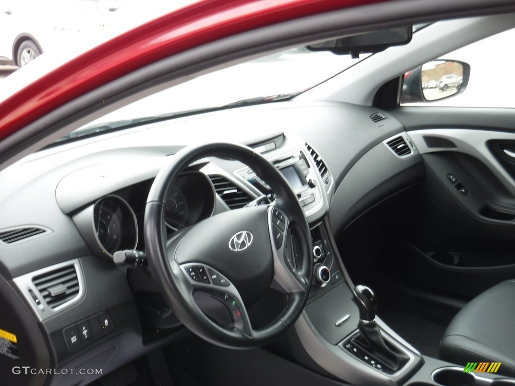 2015 Elantra Limited Sedan - Geranium Red / Black photo #11