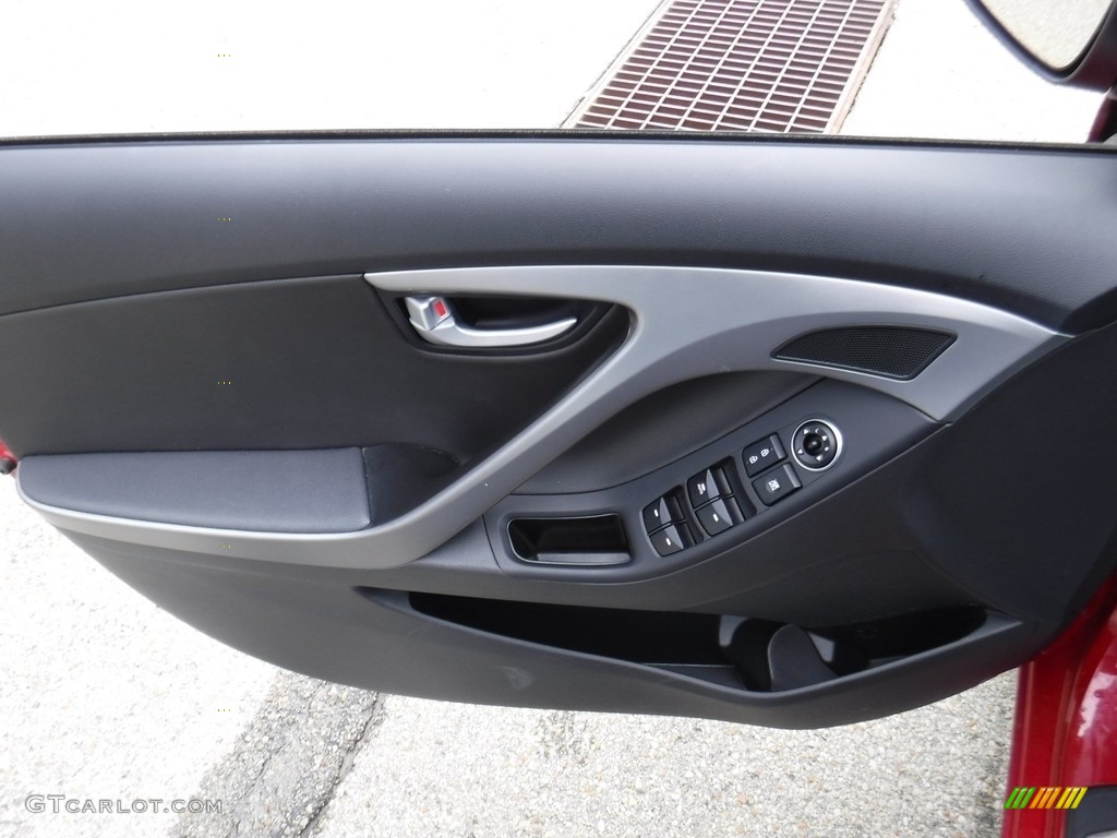 2015 Elantra Limited Sedan - Geranium Red / Black photo #16