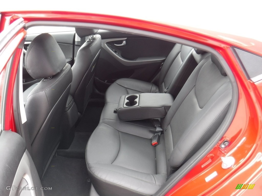 2015 Elantra Limited Sedan - Geranium Red / Black photo #24