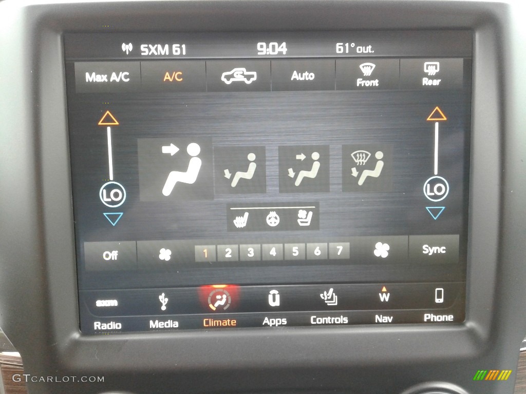 2018 Ram 1500 Laramie Crew Cab 4x4 Controls Photo #126428641