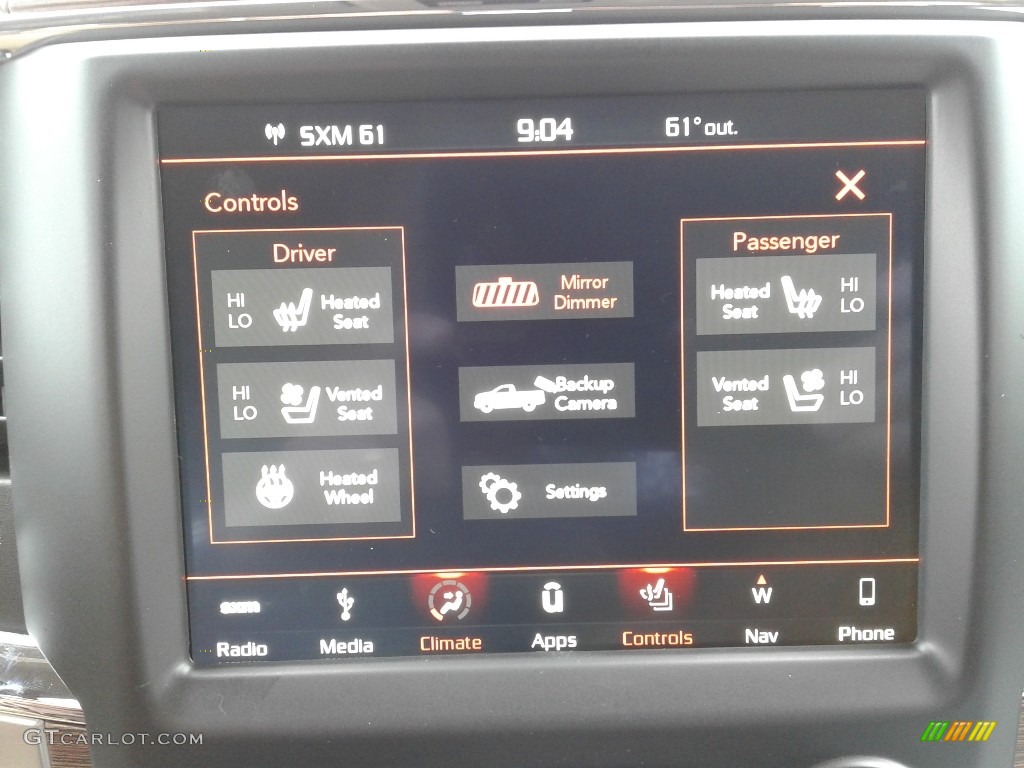 2018 Ram 1500 Laramie Crew Cab 4x4 Controls Photo #126428671