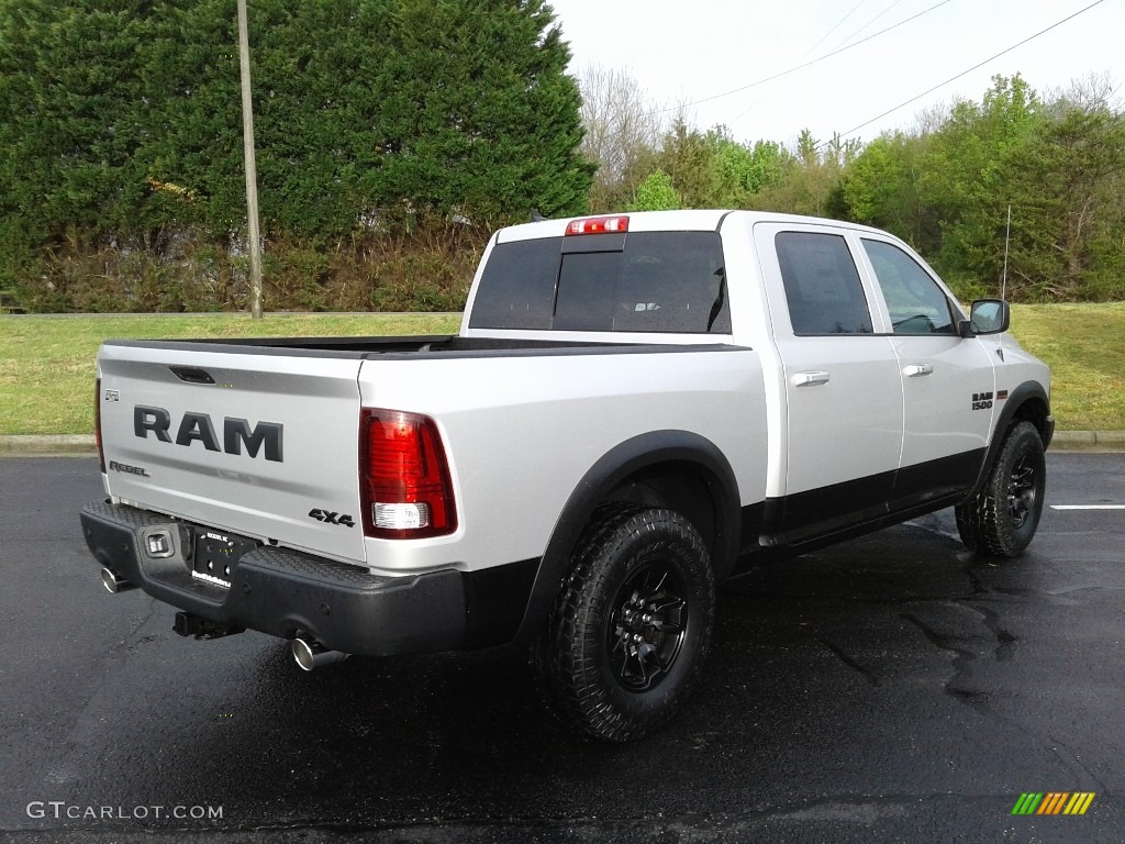 2018 1500 Rebel Crew Cab 4x4 - Bright Silver Metallic / Black photo #6