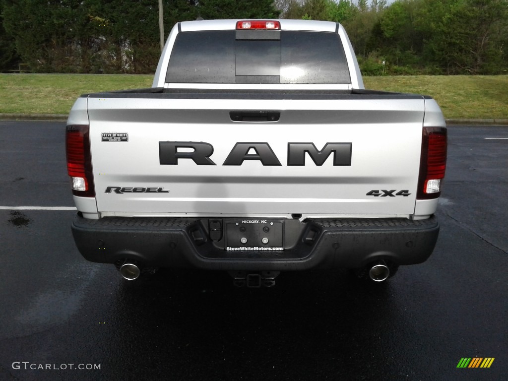 2018 1500 Rebel Crew Cab 4x4 - Bright Silver Metallic / Black photo #7