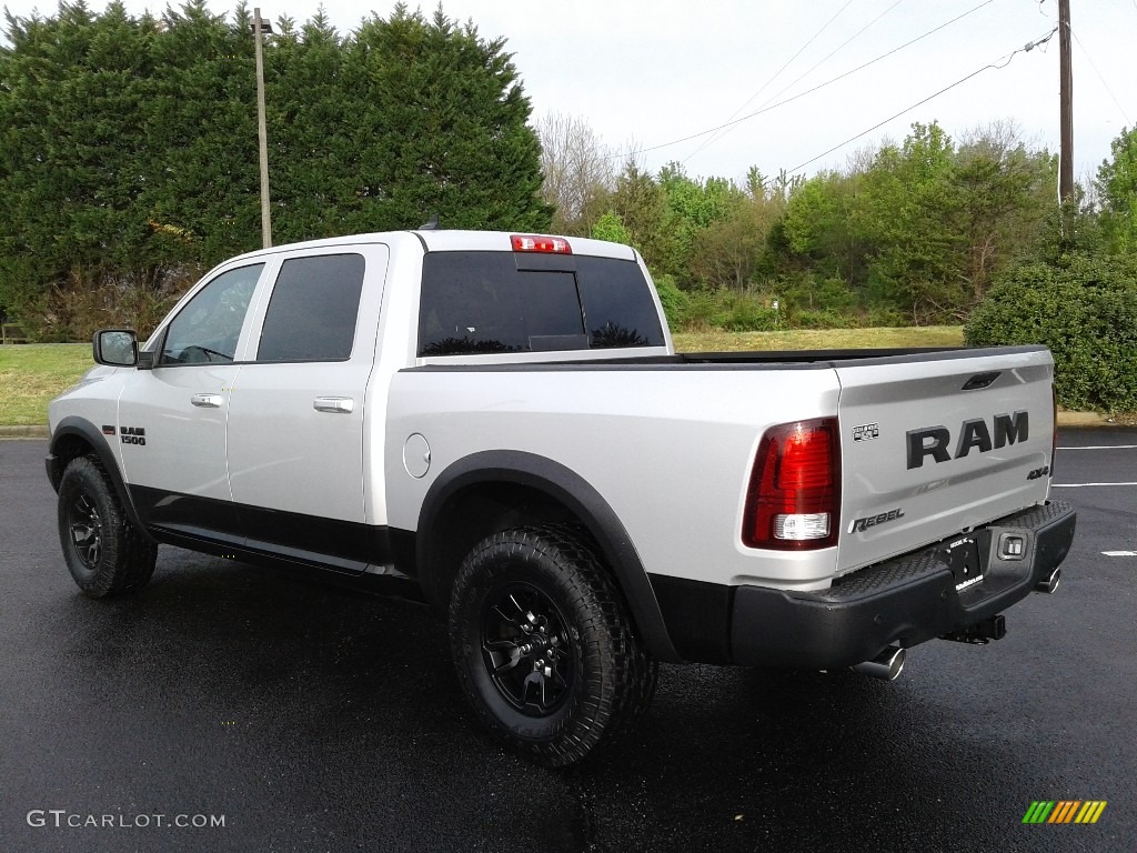 2018 1500 Rebel Crew Cab 4x4 - Bright Silver Metallic / Black photo #8