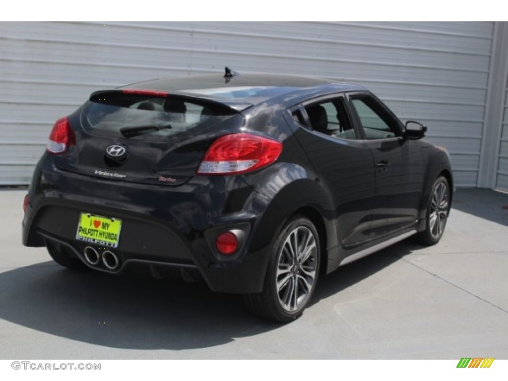 2017 Veloster Turbo - Ultra Black / Vitamin C photo #8