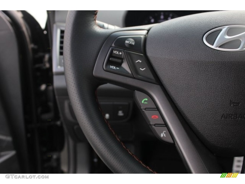 2017 Hyundai Veloster Turbo Vitamin C Steering Wheel Photo #126431920