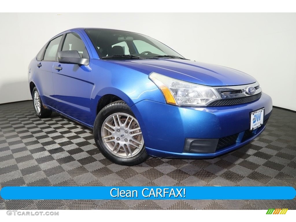 2010 Focus SE Sedan - Blue Flame Metallic / Charcoal Black photo #1